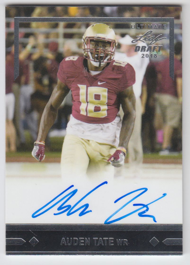 2018 Leaf Ultimate Draft '91 Rookie Autographs #GLRAT1 Auden Tate