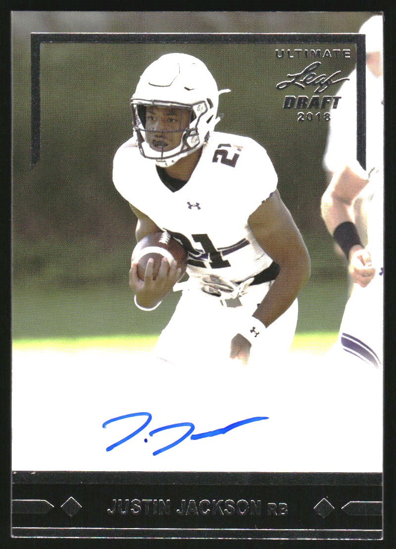 2018 Leaf Ultimate Draft '91 Rookie Autographs #GLRJJ1 Justin Jackson