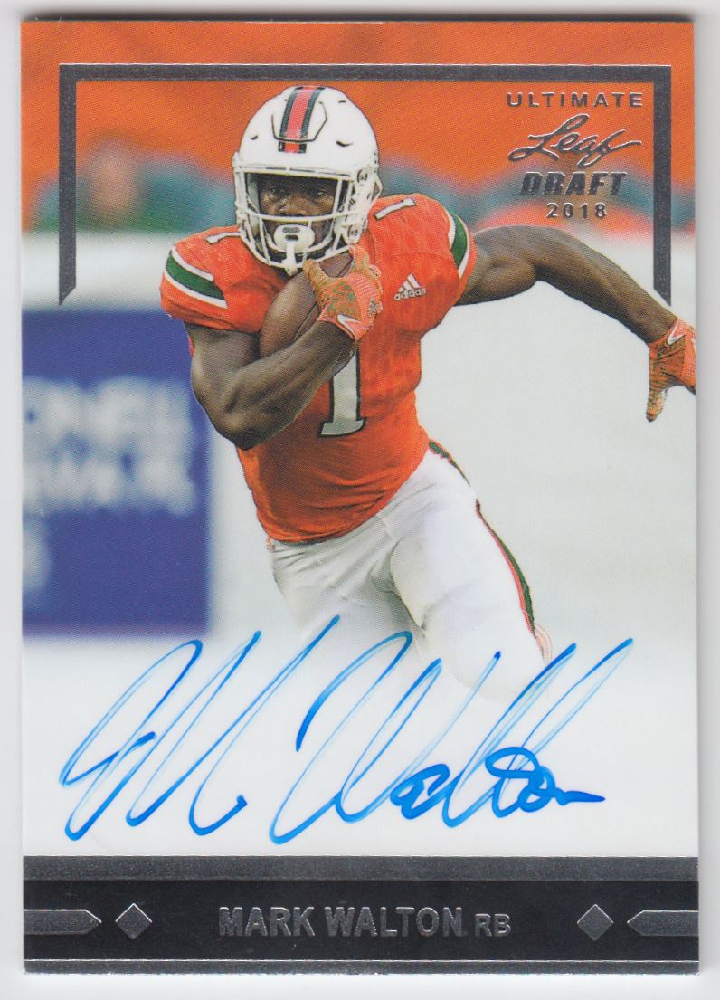 2018 Leaf Ultimate Draft '91 Rookie Autographs #GLRMW1 Mark Walton