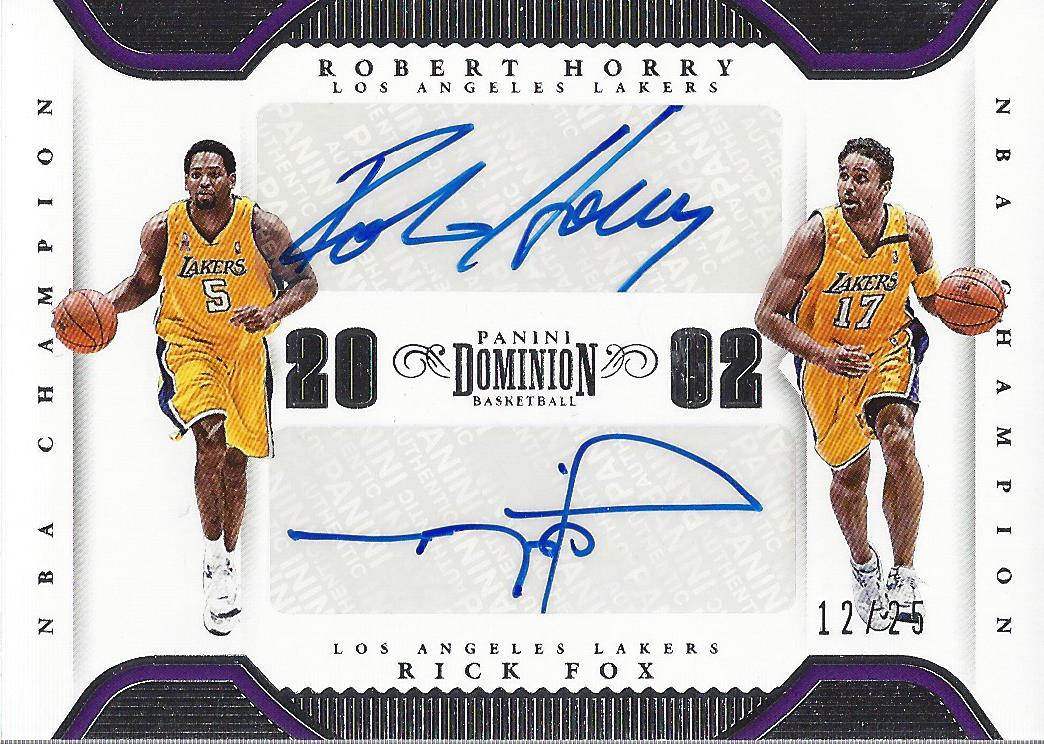 2017-18 Panini Dominion NBA Champions Dual Signatures #1 Rick Fox 