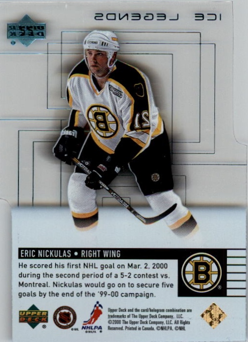 2000-01 Upper Deck Ice Legends #55 Eric Nickulas back image
