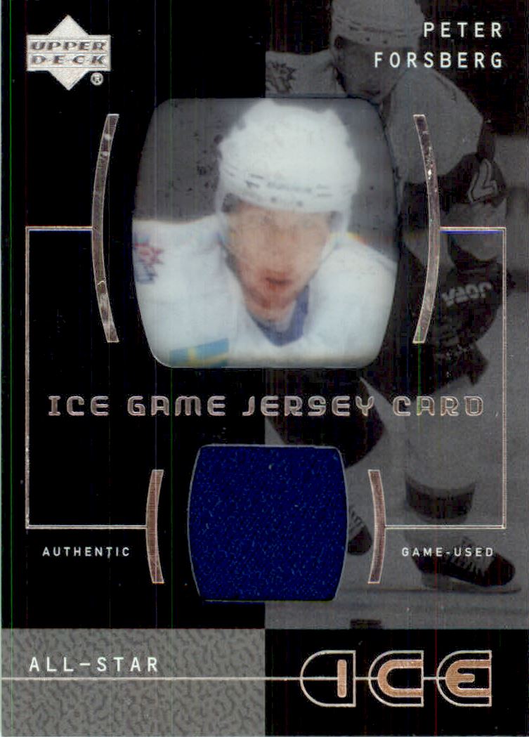 2000-01 Upper Deck Ice Game Jerseys #IFO Peter Forsberg Upd