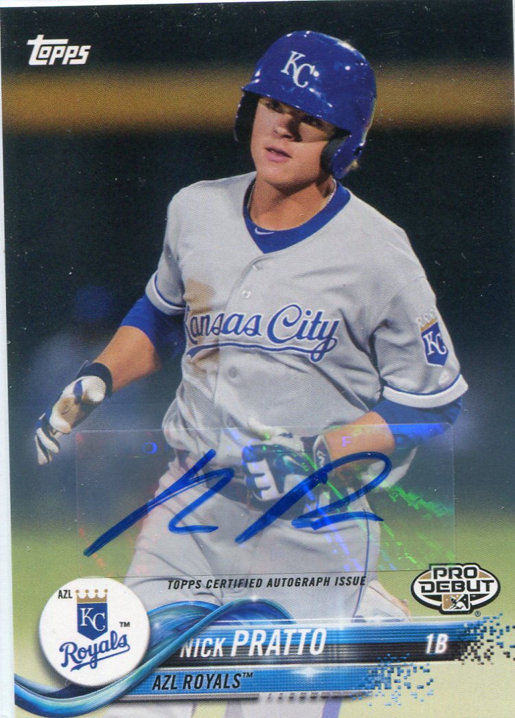 2018 Topps Pro Debut Autographs 40 Nick Pratto Auto NM