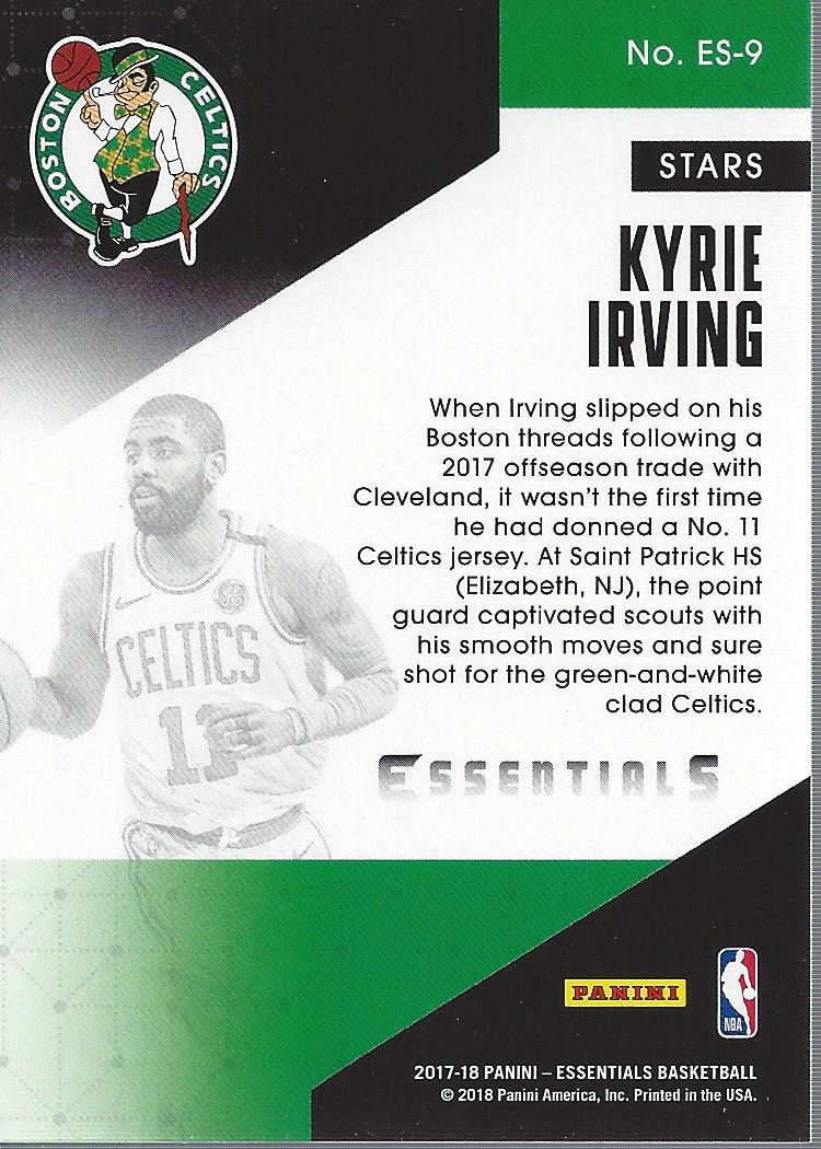 2017-18 Panini Essentials Essential Stars #9 Kyrie Irving back image