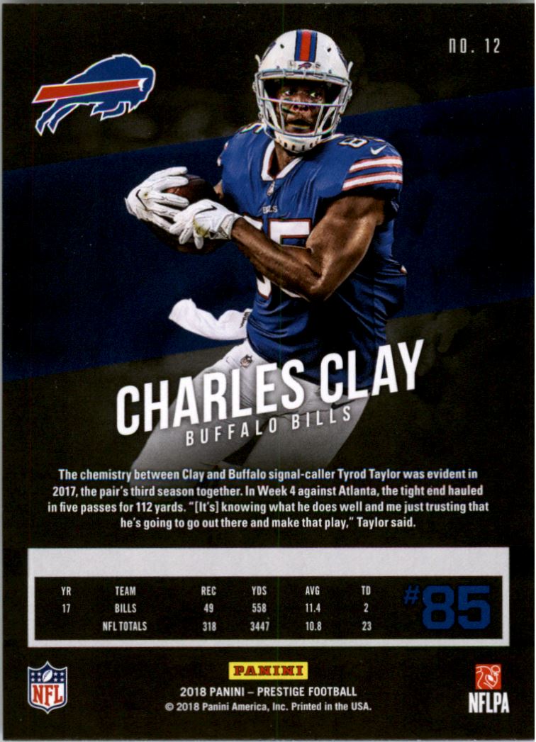 2018 Prestige #12 Charles Clay back image