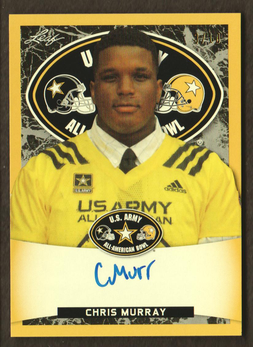 2018 Leaf Army All-American Bowl Tour Autographs Yellow #ATACM3 Chris Murray