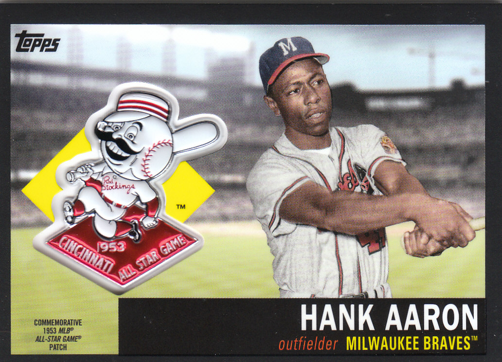 2018 Topps Manufactured All Star Patches Black #ASPHA Hank Aaron