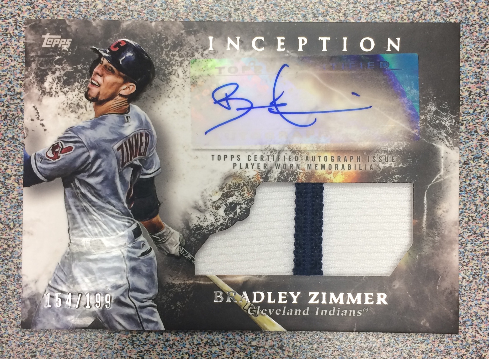 2018 Topps Inception Patch Autographs #IAPBZ Bradley Zimmer/199
