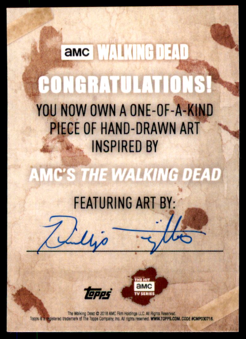 2018 Topps The Walking Dead Season 8 Part 1 Sketches #NNO Phillip Trujillo back image