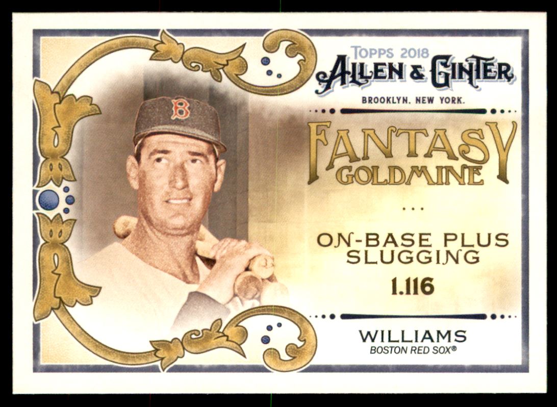 2018 Topps Allen and Ginter Fantasy Goldmine #FG19 Ted Williams