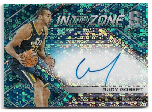 2017-18 Panini Spectra In The Zone Autographs Neon Blue #10 Rudy Gobert