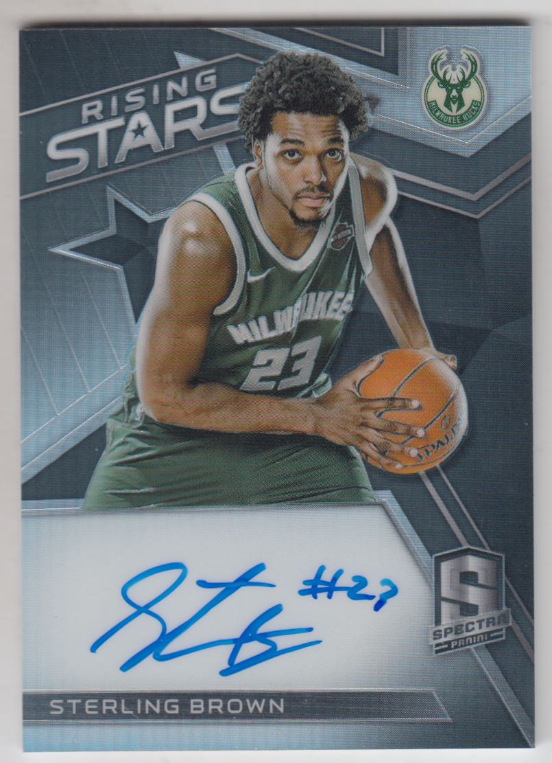 2017-18 Panini Spectra Rising Stars Signatures #18 Sterling Brown/199