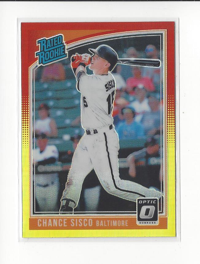 2018 Donruss Optic Red and Yellow #51 Chance Sisco RR
