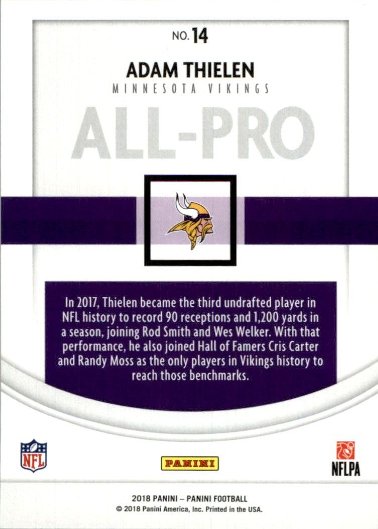 2018 Panini Panini All Pro #14 Adam Thielen