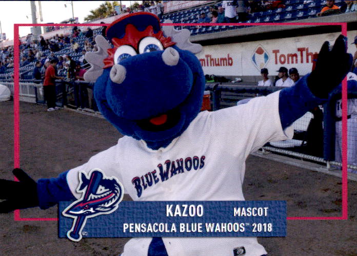 2018 Pensacola Blue Wahoos Grandstand 33 Kazoo MASCOT NM Baseball