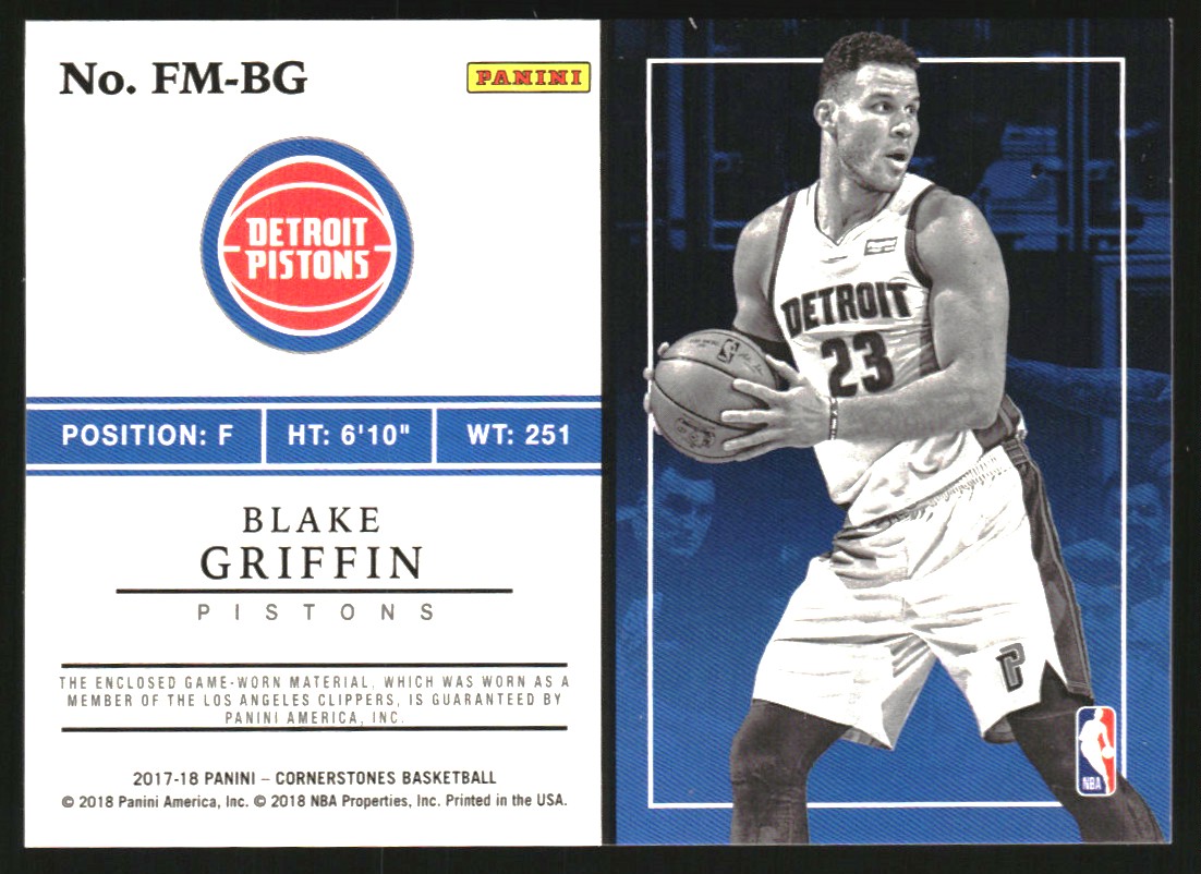 2017-18 Panini Cornerstones Fractured Memorabilia #1 Blake Griffin