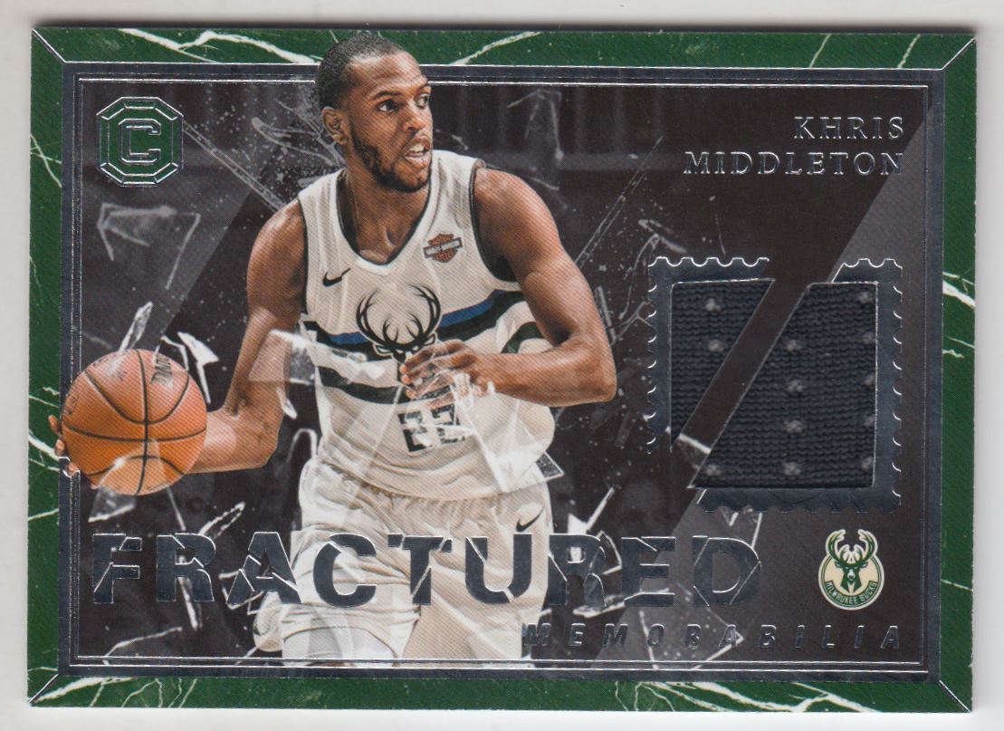 2017-18 Panini Cornerstones Fractured Memorabilia #22 Khris Middleton