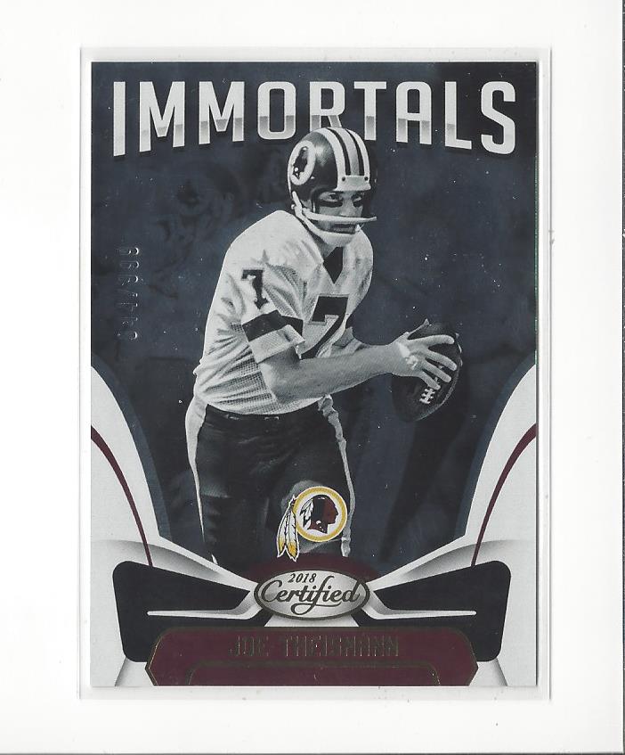 2018 Certified #119 Joe Theismann IMM