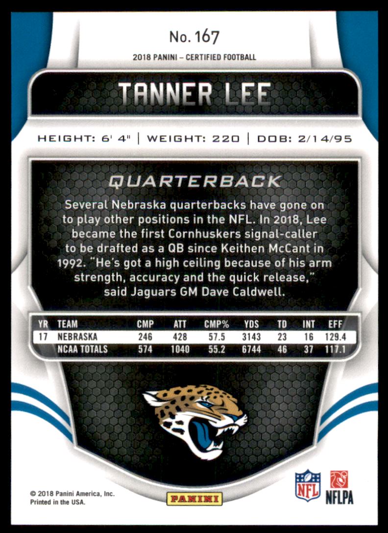 2018 Certified Mirror Silver #167 Tanner Lee back image