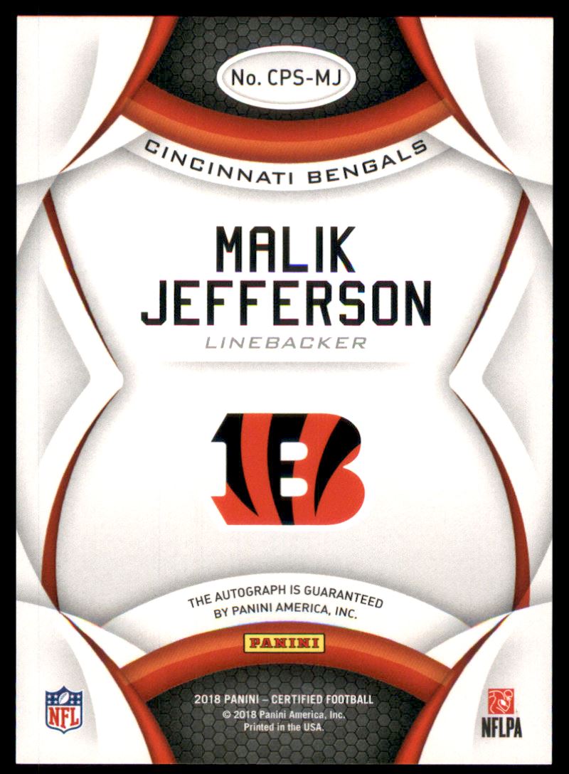 2018 Certified Potential Signatures Mirror Blue #24 Malik Jefferson back image