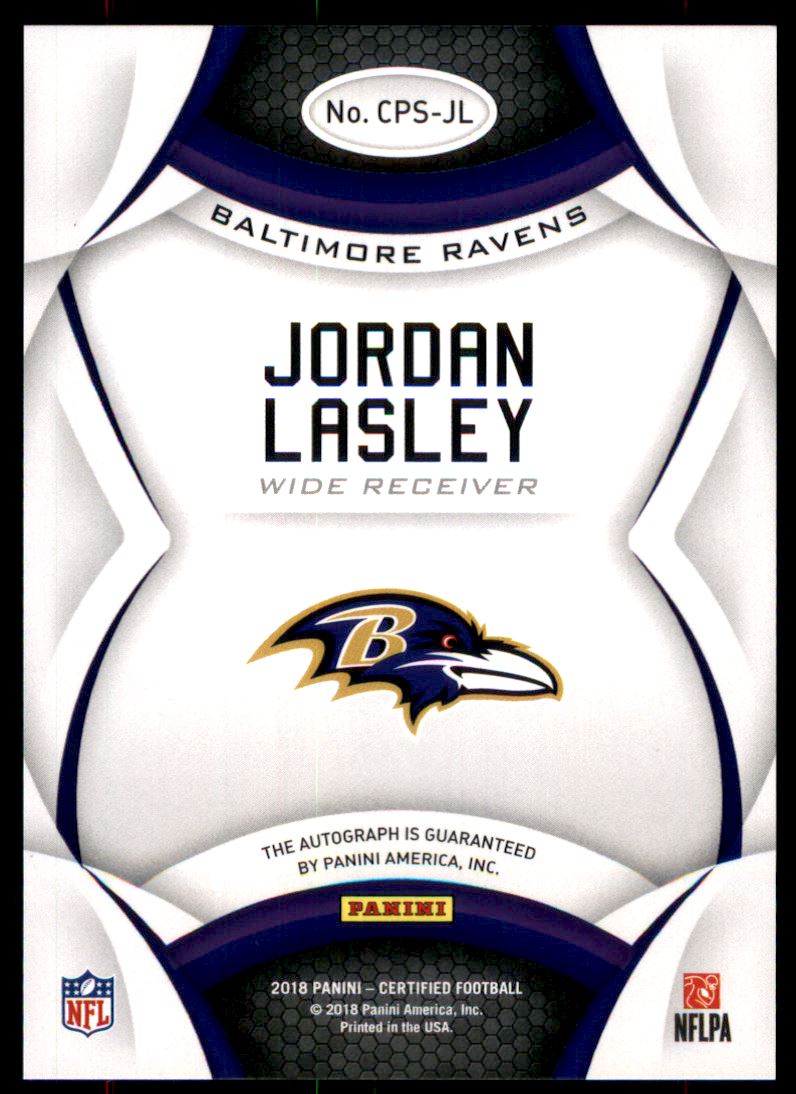 2018 Certified Potential Signatures Mirror Gold #19 Jordan Lasley back image