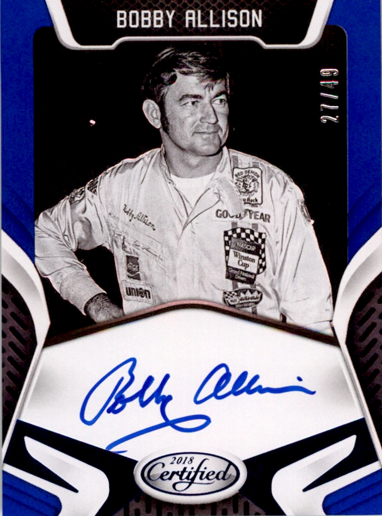 2018 Certified Signatures Blue #4 Bobby Allison/49