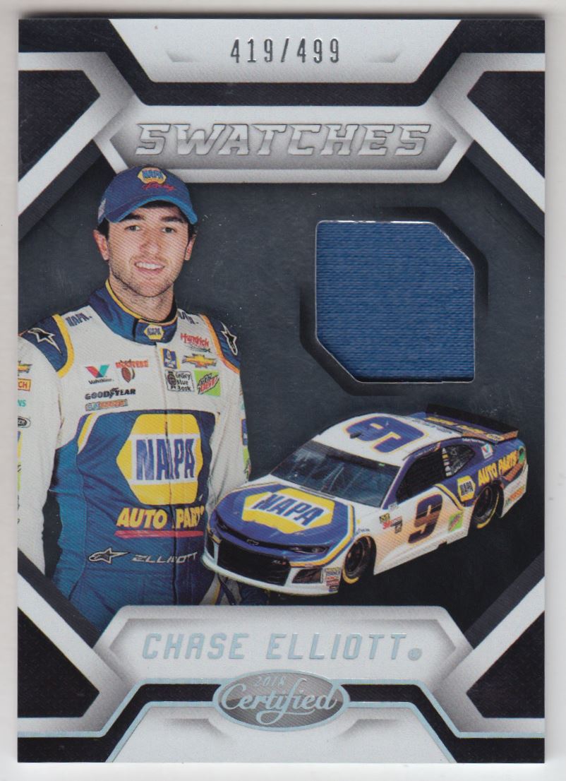 2018 Certified Cup Swatches #6 Chase Elliott/499