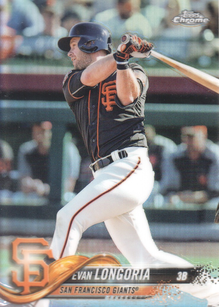 2018 Topps Chrome Evan Longoria San Francisco Giants #95 Baseball