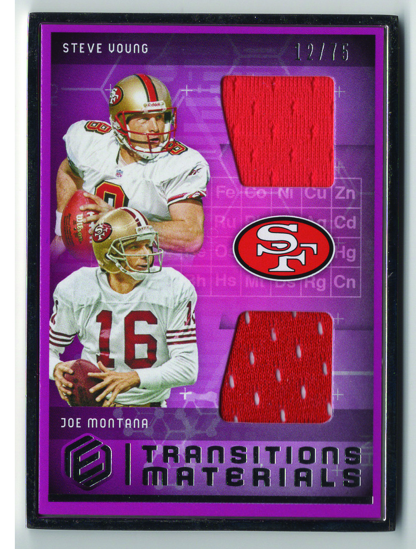 2018 Panini Elements Transitions Materials #17 Joe Montana/Steve