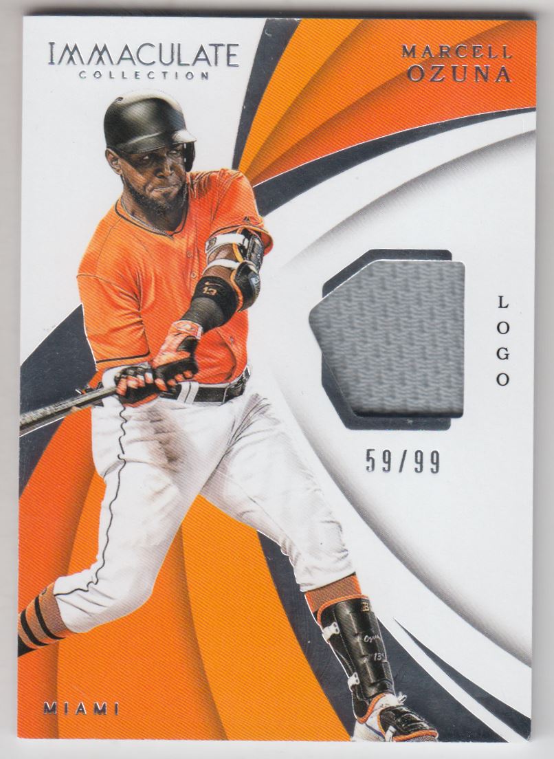2018 Immaculate Collection Immaculate Swatches #52 Marcell Ozuna/99