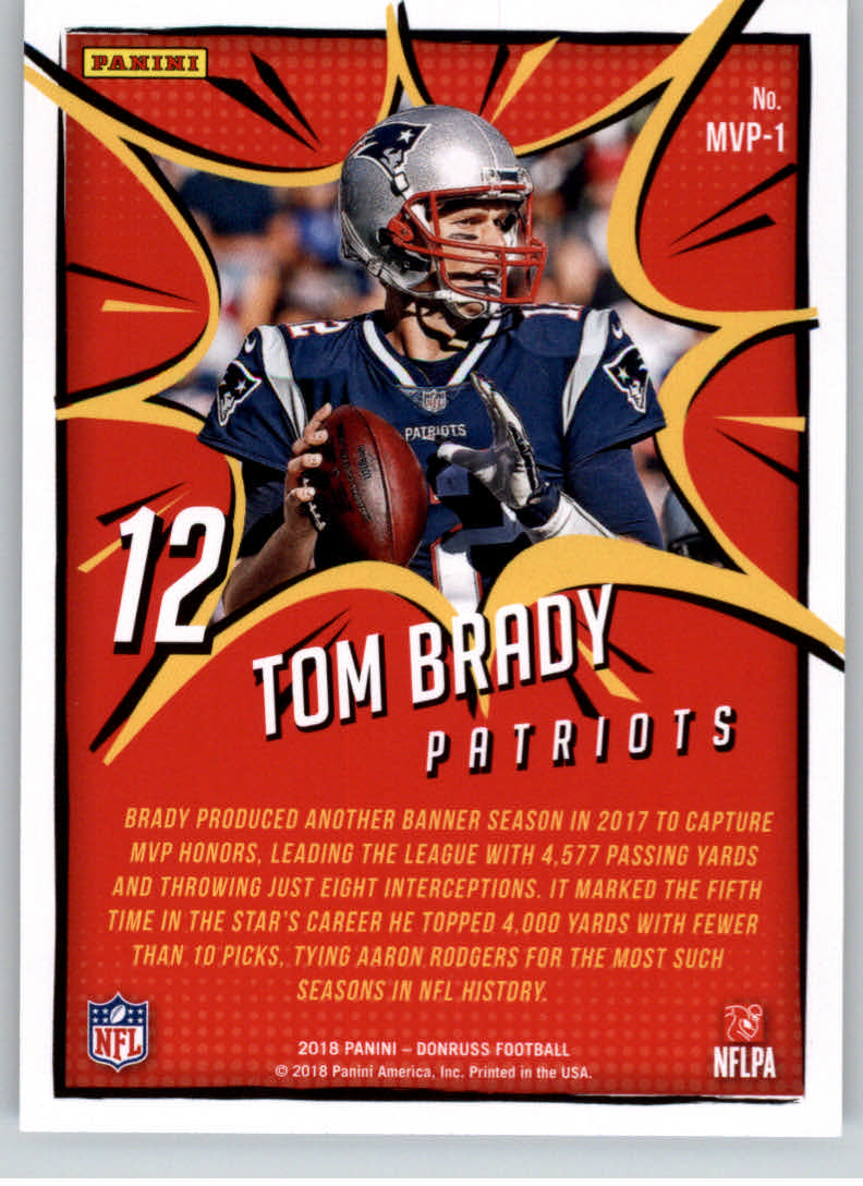 2018 Donruss MVP #1 Tom Brady back image
