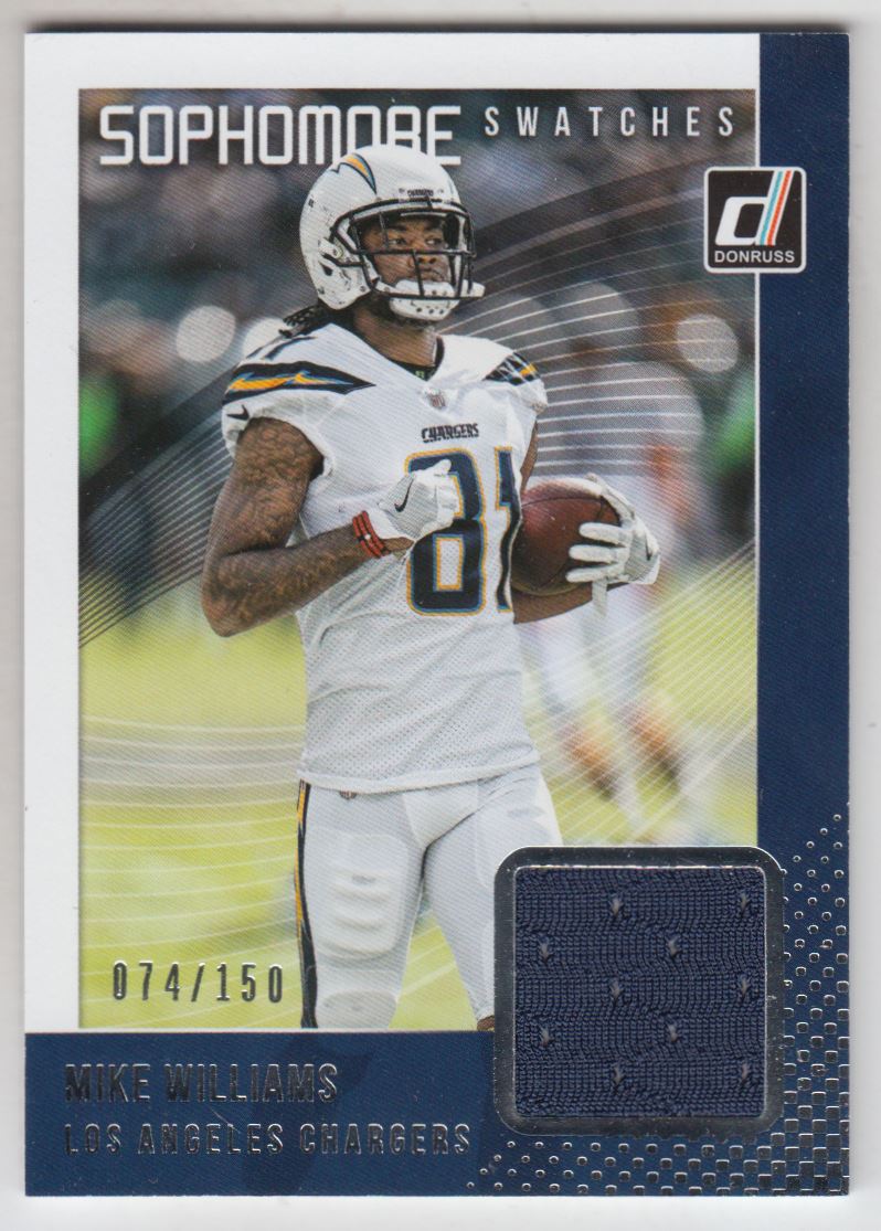 2018 Donruss Sophomore Swatches #12 Mike Williams