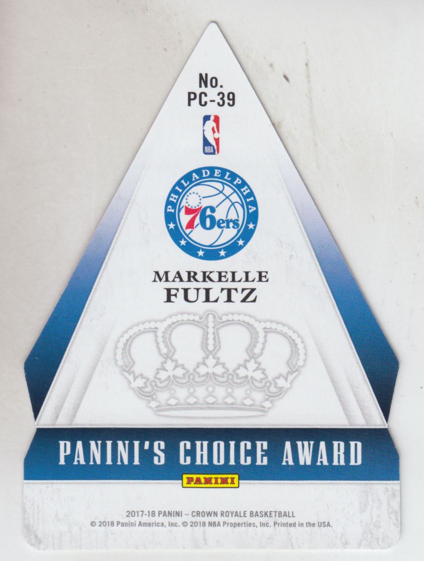 2017-18 Crown Royale Panini's Choice Red #39 Markelle Fultz
