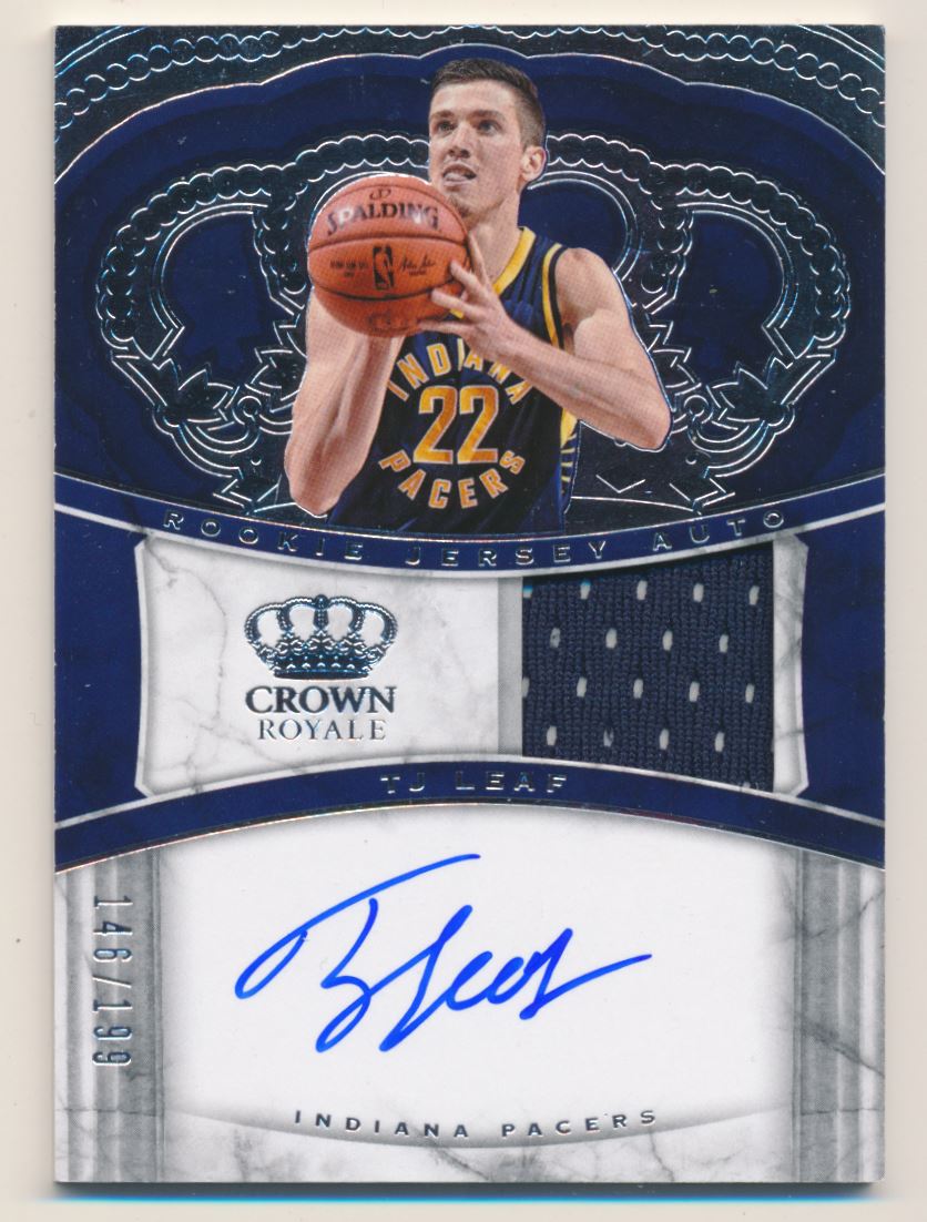 2017-18 Crown Royale Rookie Jersey Autographs #19 TJ Leaf