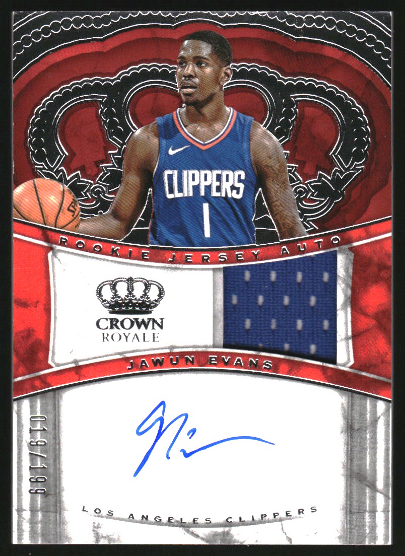 2017-18 Crown Royale Rookie Jersey Autographs #30 Jawun Evans