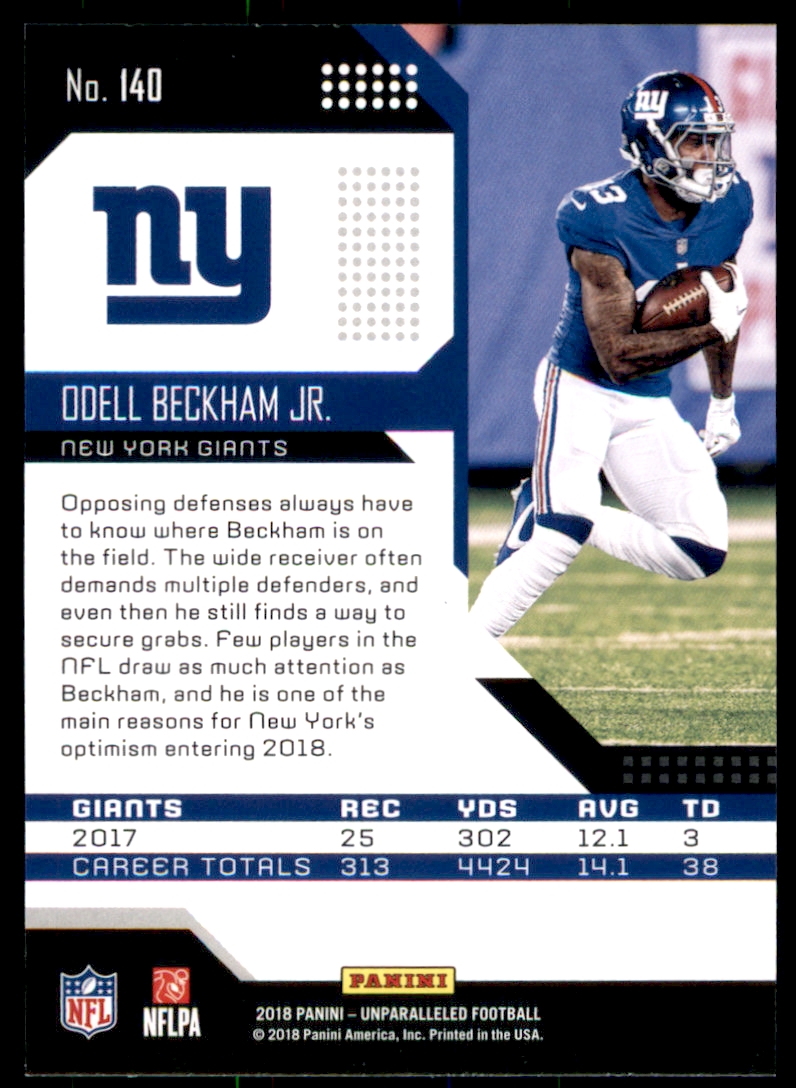 2018 Panini Unparalleled #140 Odell Beckham Jr.
