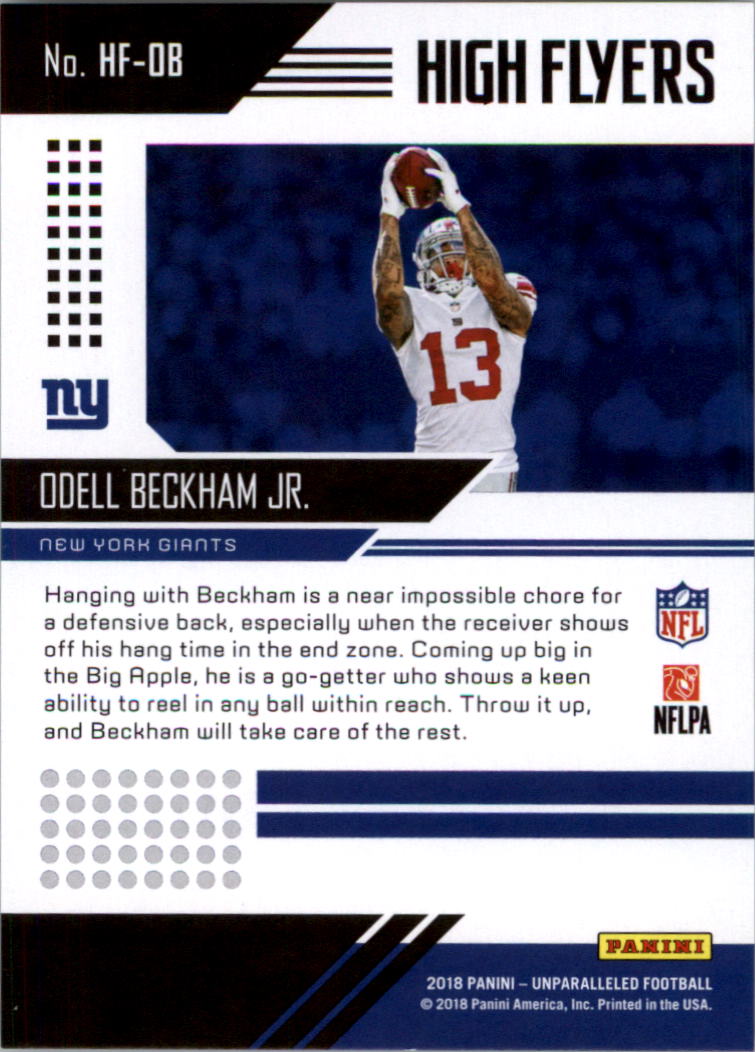 2018 Panini Unparalleled High Flyers #3 Odell Beckham Jr. back image