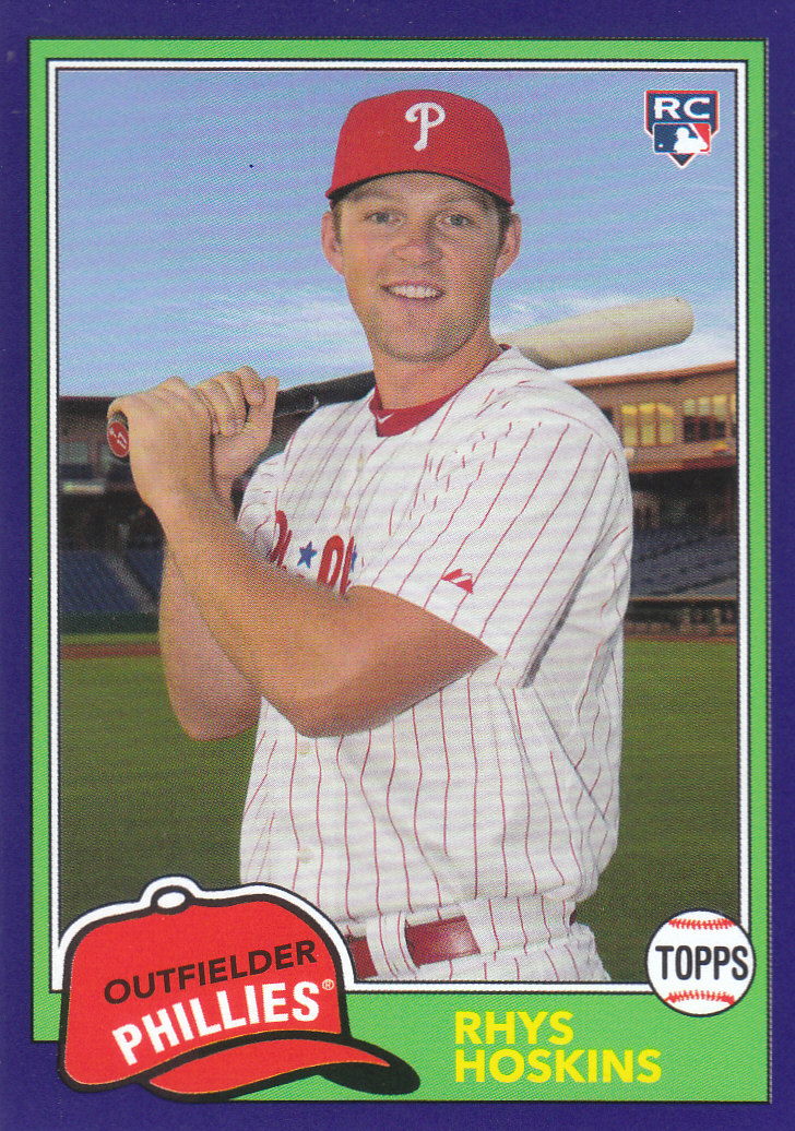 2018 Topps Archives Purple #217 Rhys Hoskins