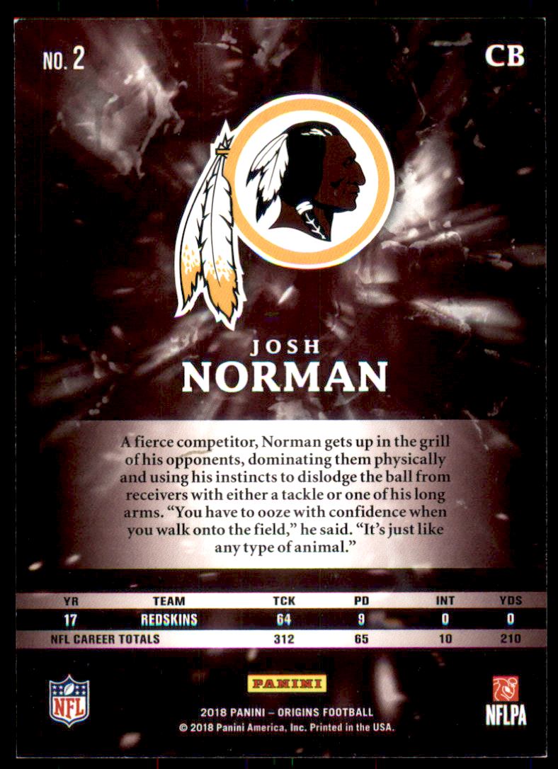 2018 Panini Origins #2 Josh Norman