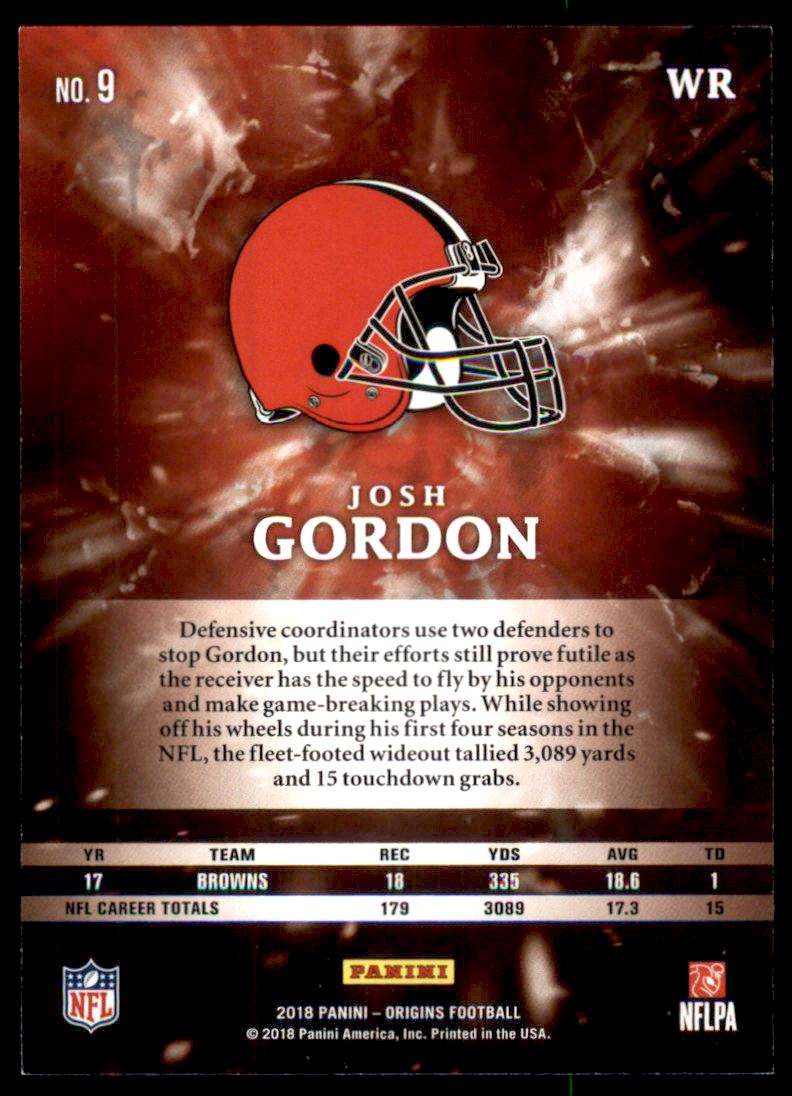 2018 Panini Origins Blue #9 Josh Gordon