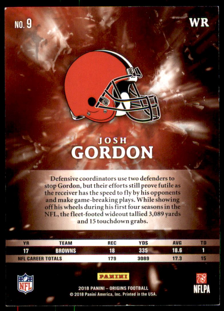 2018 Panini Origins Orange #9 Josh Gordon