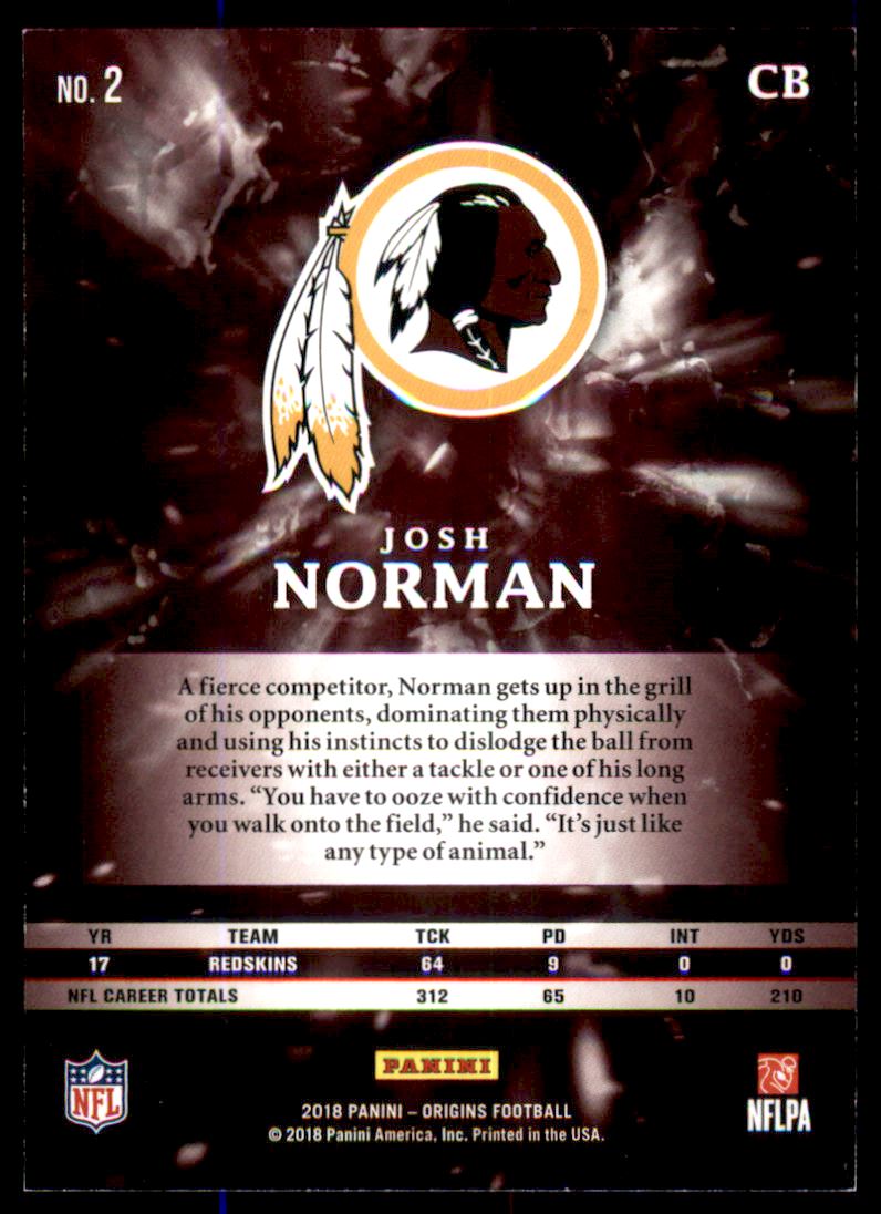 2018 Panini Origins Red #2 Josh Norman