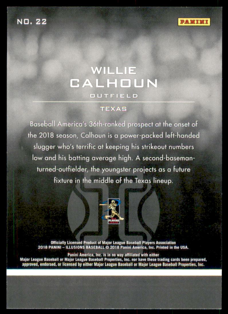 2018 Panini Illusions #22 Willie Calhoun RC back image