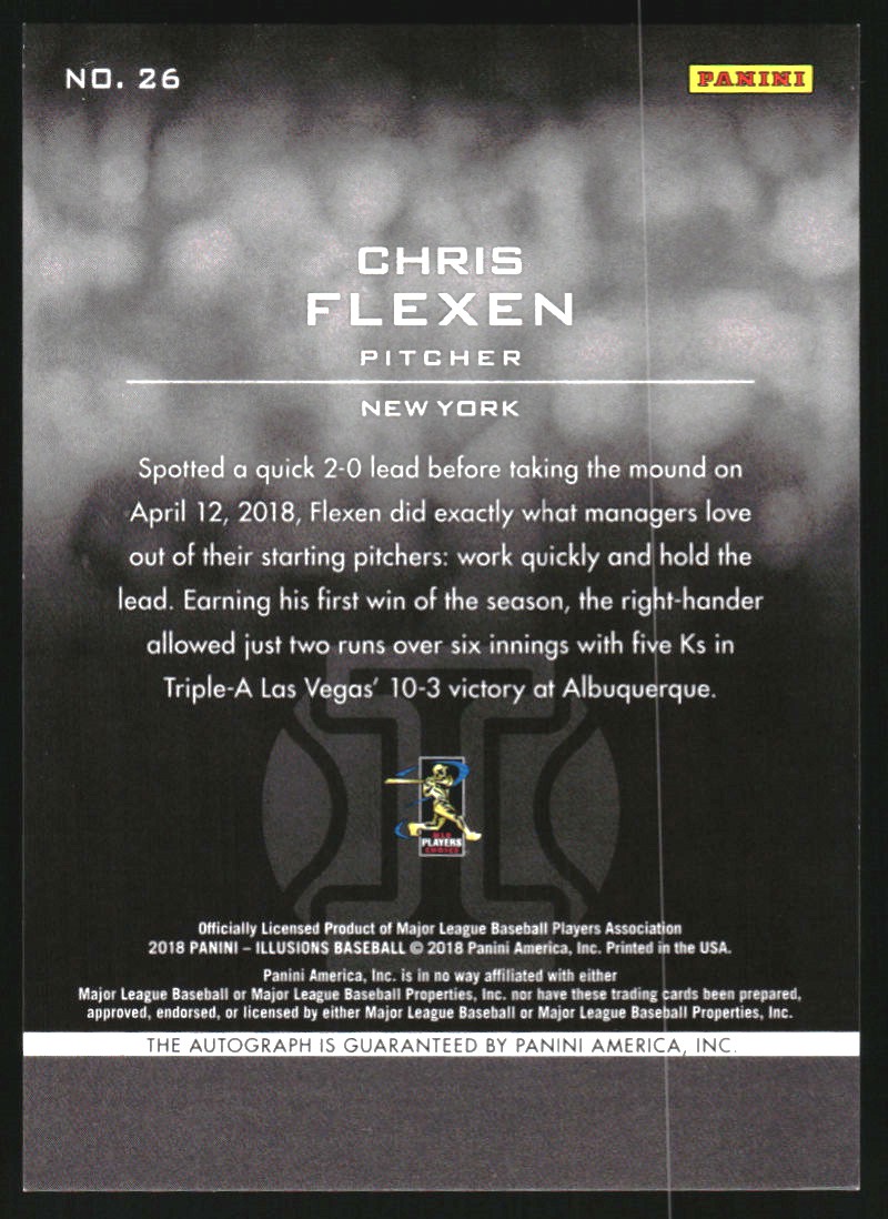 2018 Panini Illusions Autographs #26 Chris Flexen