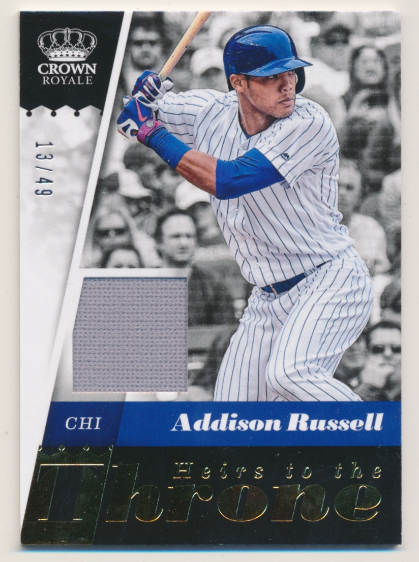 2018 Crown Royale Heirs to the Throne Materials Gold #3 Addison Russell/49