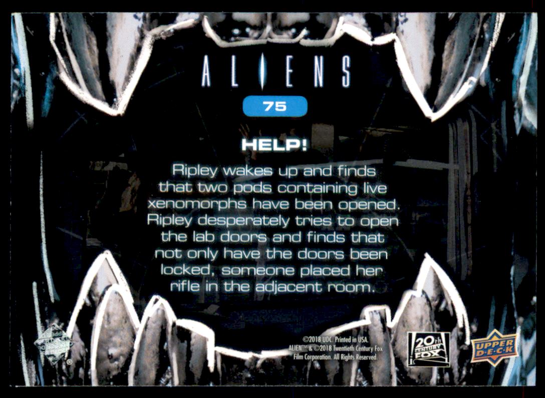 2018 Upper Deck Aliens #75 Help! back image