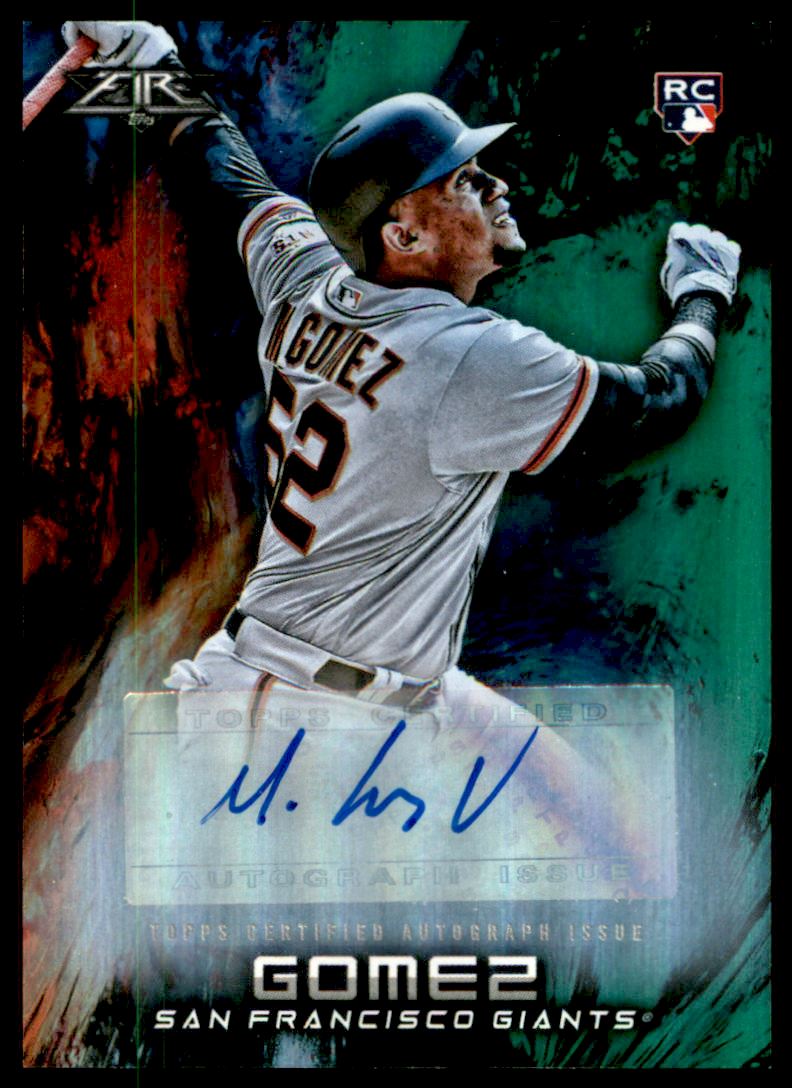 2018 Topps Fire Autographs Green #FAMG Miguel Gomez