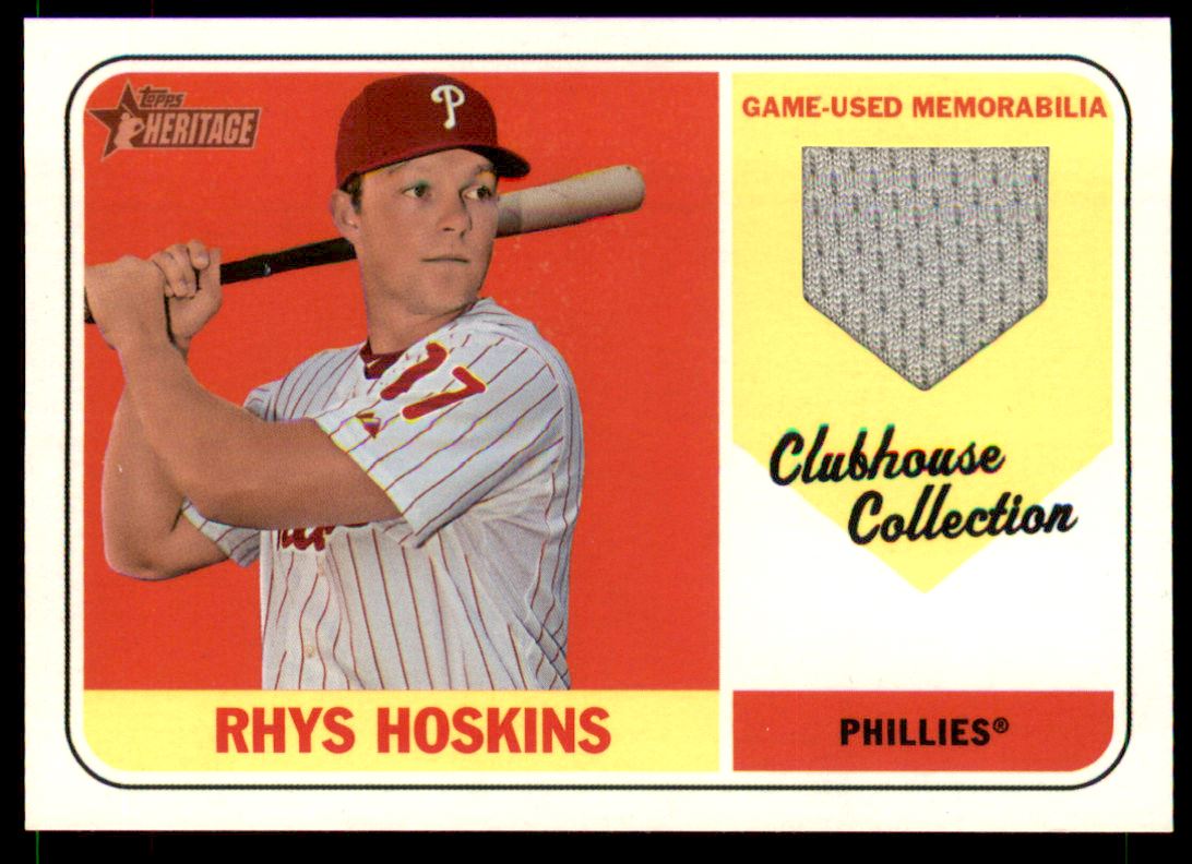 2018 Topps Heritage Clubhouse Collection Relics #CCRRH Rhys Hoskins HN