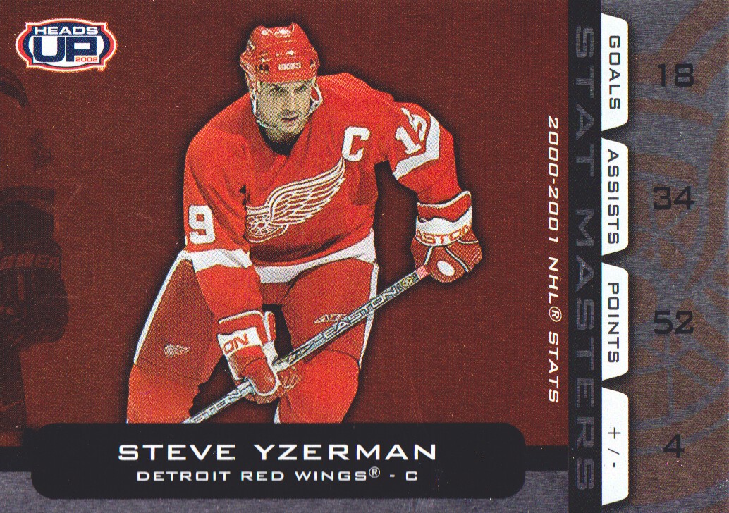 2001-02 Pacific Heads Up Stat Masters #7 Steve Yzerman