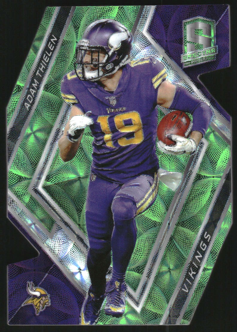 2018 Panini Spectra Neon Green Die Cut #116 Adam Thielen